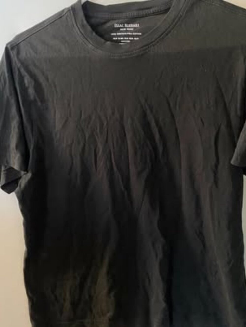 Mens 100% pima cotton black tee size medium